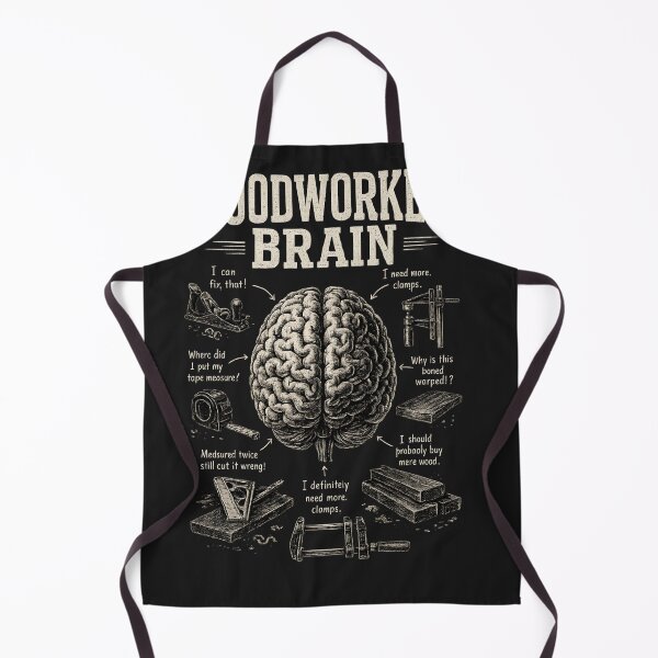 Item preview, Woodworker Brain Original Shirt, Funny Carpenter Workshop Tee, Woodworking Gift for Men designed and sold by greatmar1.