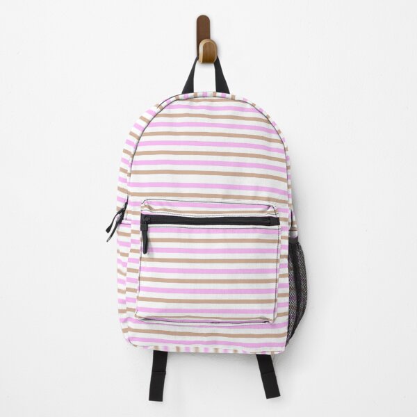 Item preview, Light Pink and Brown Neapolitan Stripes Pattern designed and sold by CaribbeanClown.