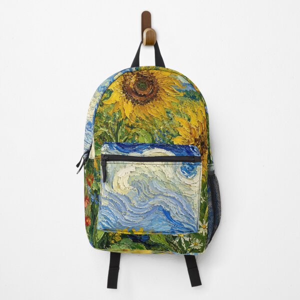 Item preview, Van Gogh Inspired Sunflower Field Under a Starry Sky – Wildflower Meadow Art designed and sold by GutyzDesignsES.
