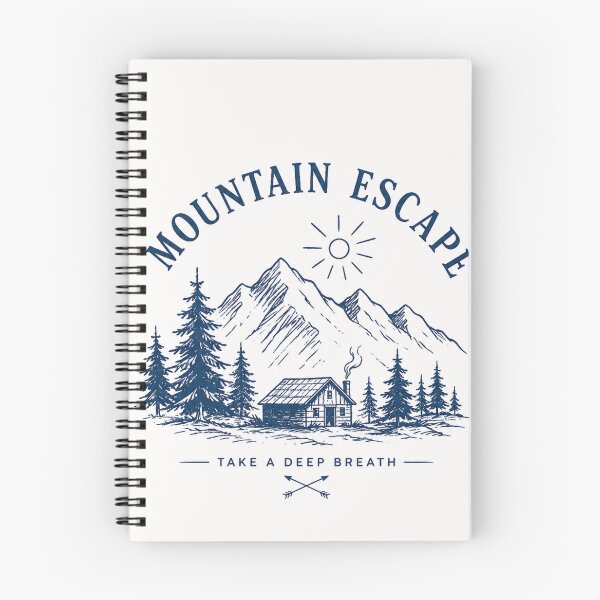 Item preview, Mountain Escape – Vintage Outdoor Badge | Cabin & Alpine Adventure designed and sold by oatsupspace.