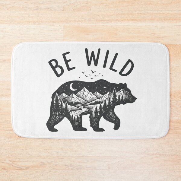 Item preview, Be Wild Mountain Bear Nature Outdoors Graphic designed and sold by ZENVIRART.