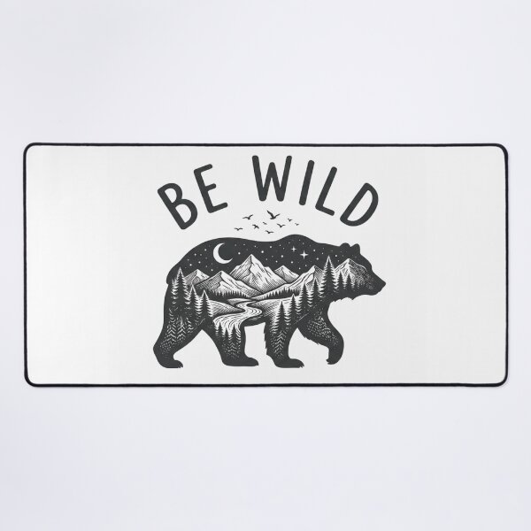 Item preview, Be Wild Mountain Bear Nature Outdoors Graphic designed and sold by ZENVIRART.