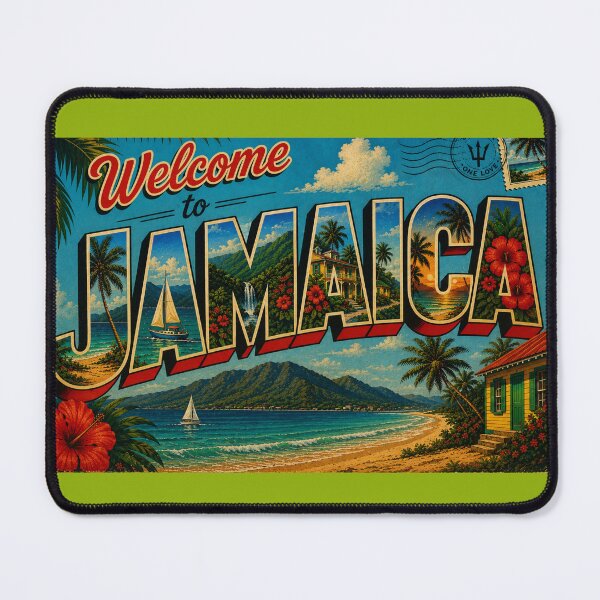 Item preview, Welcome to Jamaica Vintage Travel Poster, Retro Caribbean Beach Paradise designed and sold by Right-UR.