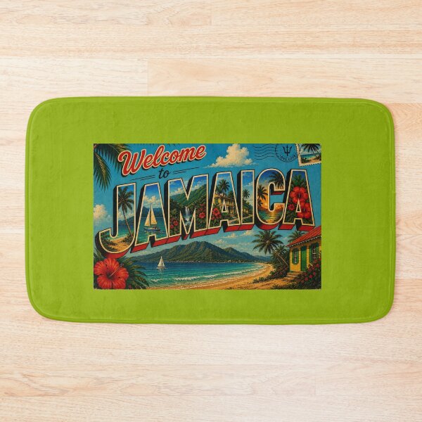 Item preview, Welcome to Jamaica Vintage Travel Poster, Retro Caribbean Beach Paradise designed and sold by Right-UR.