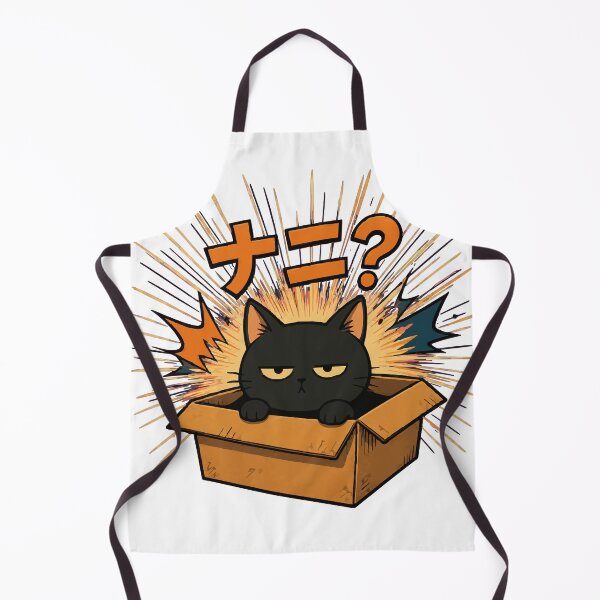Item preview, Nani Box Cat Grumpy Anime Cat in a Cardboard Box designed and sold by danielstirling.