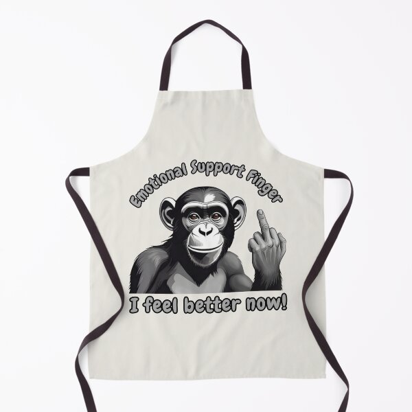 Item preview, Cheeky Chimp Middle Finger - Emotional Support Finger designed and sold by Marlette LLC.