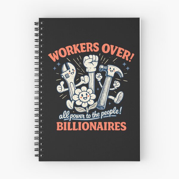 Aperçu de l'œuvre T-shirt « Les travailleurs avant les milliardaires » : T-shirt rétro à motifs audacieux « Tout le pouvoir au peuple » créée et vendue par greatmar1.