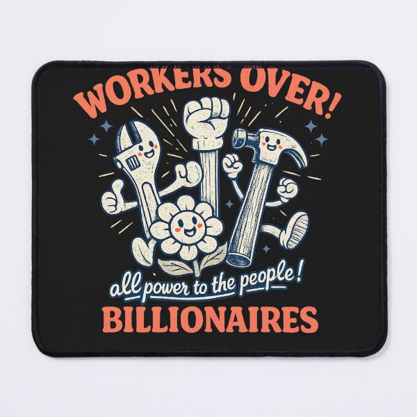Item preview, Workers Over Billionaires' Shirt : Bold Retro Doodles 'All Power To The People' Tee designed and sold by greatmar1.