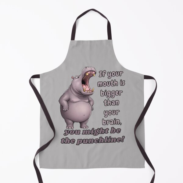 Item preview, Loudmouth Hippo - Mouth is Bigger Than Brain designed and sold by Marlette LLC.