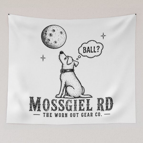 Item preview, Australian Outback Dog Chasing the Moon designed and sold by Mossgiel Rd.