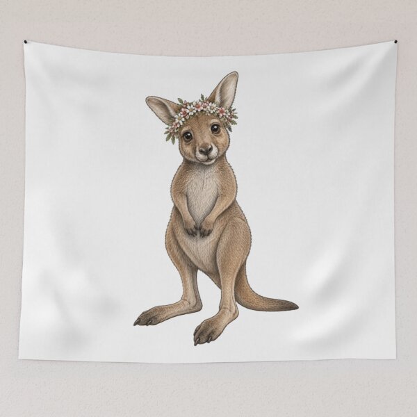 Item preview, Little Fluffball Kangaroo designed and sold by BRETT'S ART STUDIO.