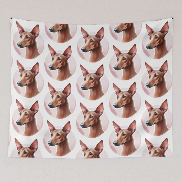 Item preview, Podenco Spanish Dog Watercolor Portrait designed and sold by pixiedustpaint.