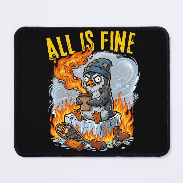 Item preview, What A F#cked Up Time To Be Alive All Is Fine Penguin - Coffee & Survival Mode designed and sold by LeSoniPapaPrint.