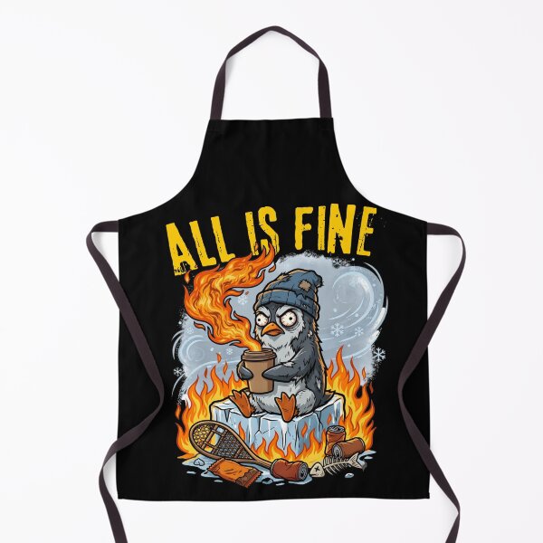 Item preview, What A F#cked Up Time To Be Alive All Is Fine Penguin - Coffee & Survival Mode designed and sold by LeSoniPapaPrint.