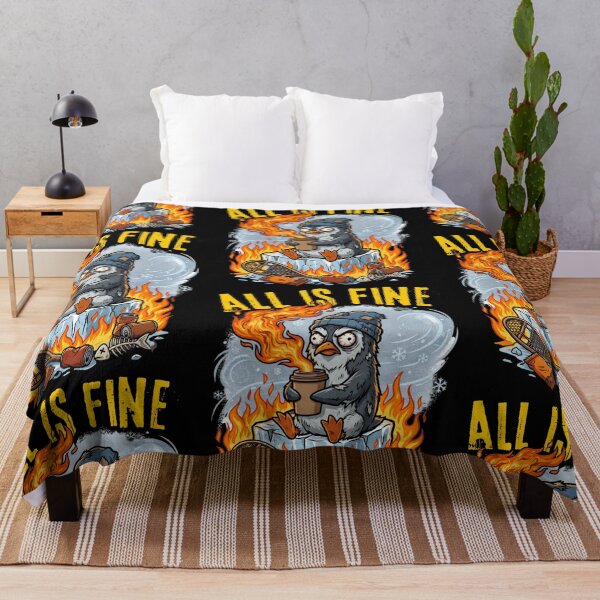 Item preview, What A F#cked Up Time To Be Alive All Is Fine Penguin - Coffee & Survival Mode designed and sold by LeSoniPapaPrint.