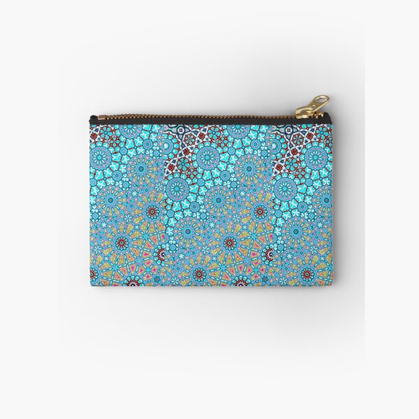 Item preview, RIPTIDE! Surfer Girl Dude MANDALA NEO DAISY CHAIN Aquamarine Psychedelic Groovy Party SACRED GEOMETRY MATH Fun Doodles College Dorm Decor designed and sold by Spinning Plates 360.
