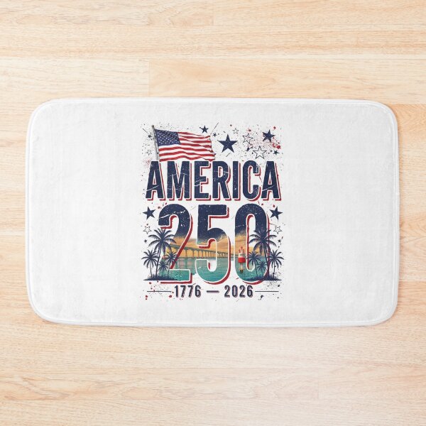 Item preview, America 250 Florida Keys T-Shirt | Palm Trees Bridge Patriotic 1776-2026 Tee v2 designed and sold by DarylWelsh2024.