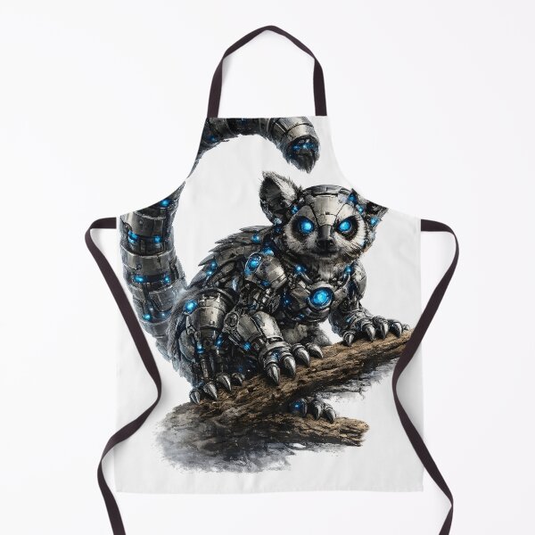 Item preview, Steel Lemur – Cybernetic Jungle Sentinel | Premium Mech Wildlife Art designed and sold by SteelCoat Studio.