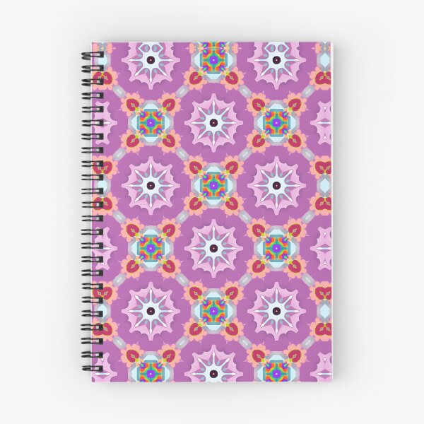 Item preview, SEA DIATOMS! MANDALA NEO DAISY CHAIN Plum Purple Rainbow Psychedelic Groovy Party SACRED GEOMETRY MATH Fun Doodles College Dorm Decor designed and sold by Spinning Plates 360.