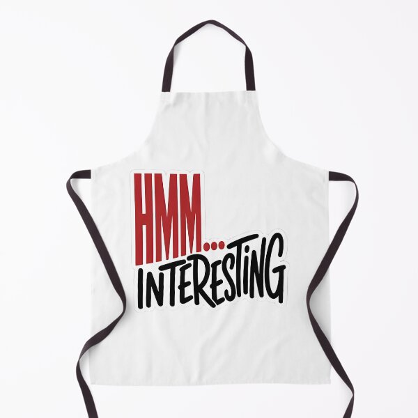 Item preview, HMM INTERESTING Funny Typography Quote Sticker designed and sold by Khokha80.