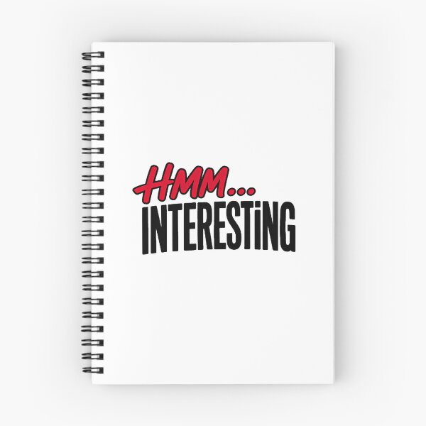 Item preview, HMM INTERESTING Funny Typography Quote Sticker designed and sold by Khokha80.