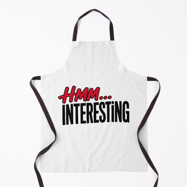 Item preview, HMM INTERESTING Funny Typography Quote Sticker designed and sold by Khokha80.