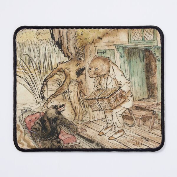 Item preview, Wind in the Willows - Rat and Mole - Arthur Rackham - Wind in the Willows Vintage Illustration Riverbank Scene for Classic Book Lovers designed and sold by RickE.
