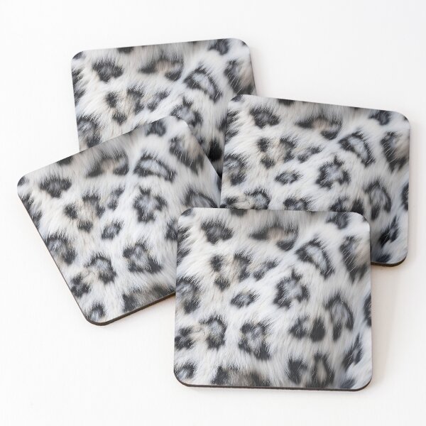 Item preview, Snow Leopard Windswept Fur Pattern - Realistic White & Grey Flowing Design designed and sold by Nine Lives Studio.