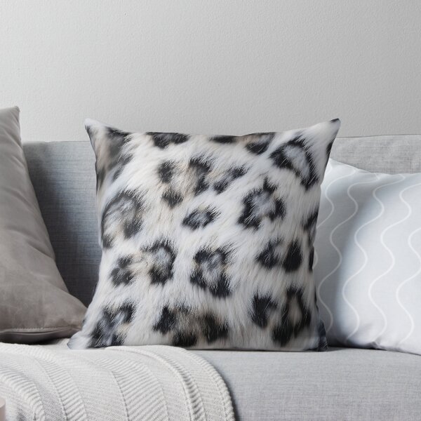 Item preview, Snow Leopard Windswept Fur Pattern - Realistic White & Grey Flowing Design designed and sold by Nine Lives Studio.