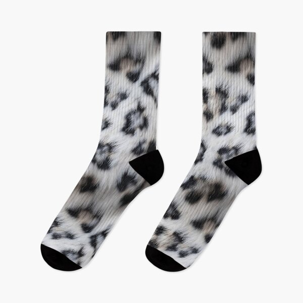 Item preview, Snow Leopard Windswept Fur Pattern - Realistic White & Grey Flowing Design designed and sold by Nine Lives Studio.