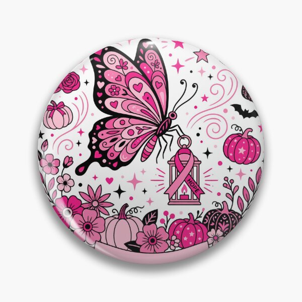 Item preview, Breast cancer butterfly.  designed and sold by TimesTwoAngela.