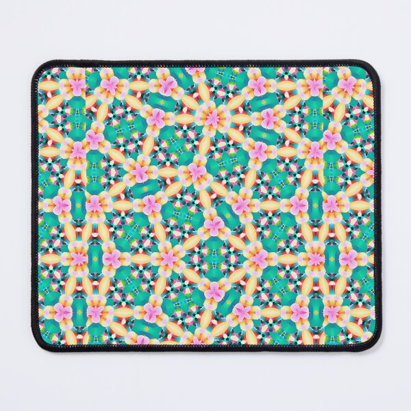 Item preview, TAHITI TIKI TIME! MANDALA NEO DAISY CHAIN Green Yellow Straw Plumeria Psychedelic Groovy Party SACRED GEOMETRY MATH Fun Doodles College Dorm Decor designed and sold by Spinning Plates 360.