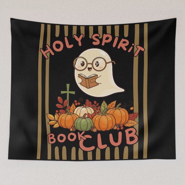 Item preview, Holy Spirit Book Club Booked for Fall Cute Ghost Reading Love Books Cozy Pumpkin Season Bookish designed and sold by Forevermore.