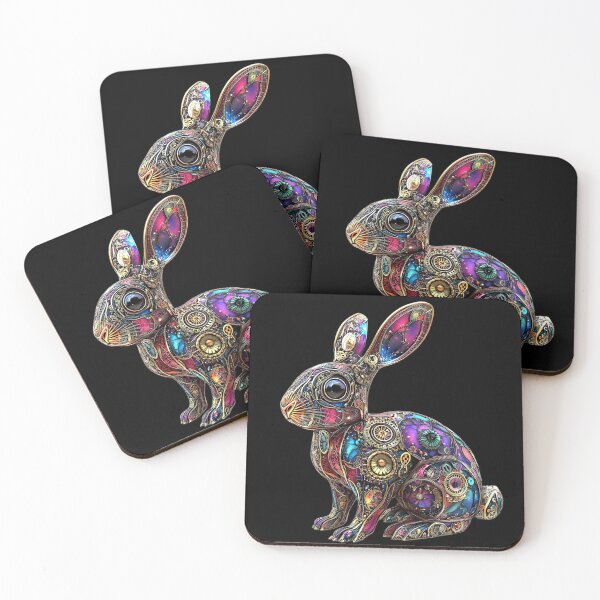 Item preview, Steampunk Rabbit With Gears In Jeweled-Toned Colors designed and sold by DEC02.