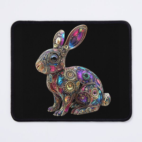 Item preview, Steampunk Rabbit With Gears In Jeweled-Toned Colors designed and sold by DEC02.