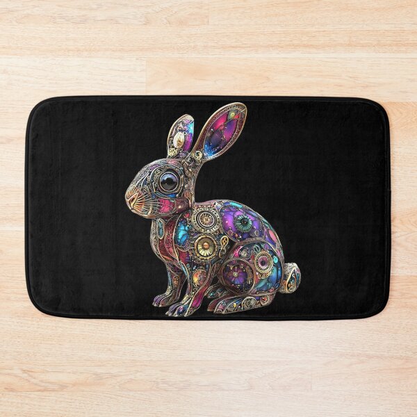 Item preview, Steampunk Rabbit With Gears In Jeweled-Toned Colors designed and sold by DEC02.