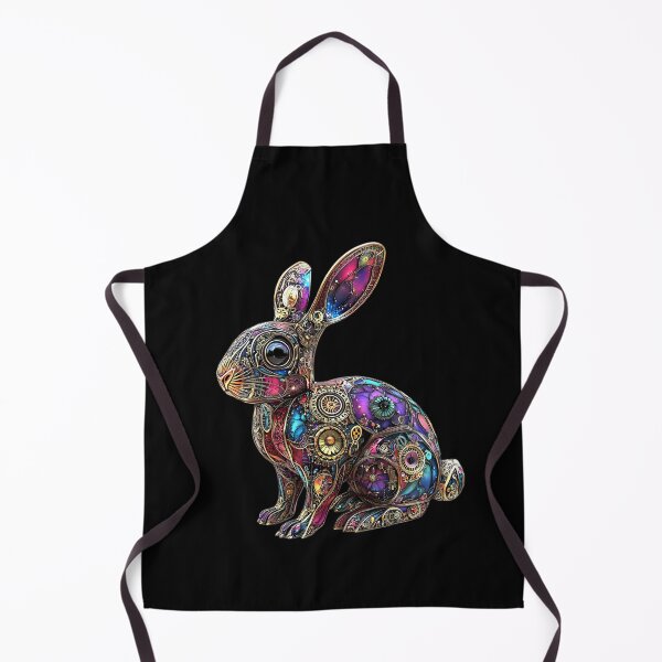 Item preview, Steampunk Rabbit With Gears In Jeweled-Toned Colors designed and sold by DEC02.