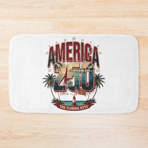 Item preview, America 250 Florida Keys T-Shirt | Palm Trees Bridge Patriotic 1776-2026 Tee v4 designed and sold by DarylWelsh2024.