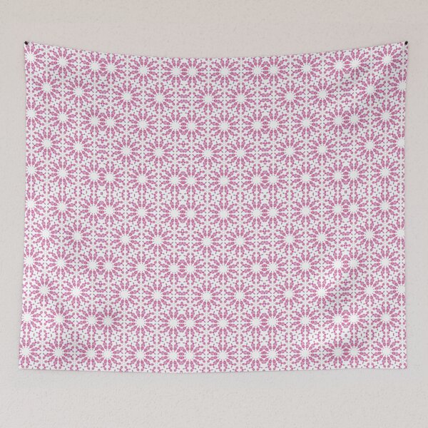 Item preview, SANTA TAKES A SNOWFLAKE DANDELION PUFF! MANDALA NEO DAISY CHAIN White Pink Rainbow Psychedelic Groovy Party SACRED GEOMETRY MATH Fun Doodles College Dorm Decor designed and sold by Spinning Plates 360.