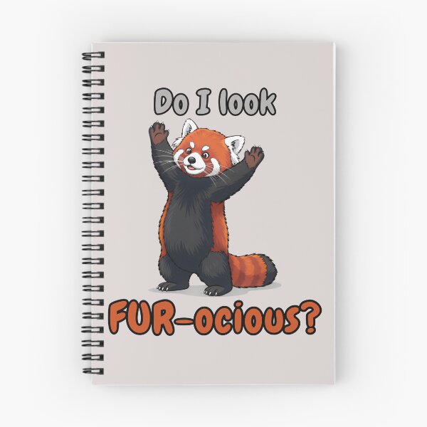 Aperçu de l'œuvre Panda roux féroce - Ai-je l'air FUR-o-ieux ? créée et vendue par Marlette LLC.