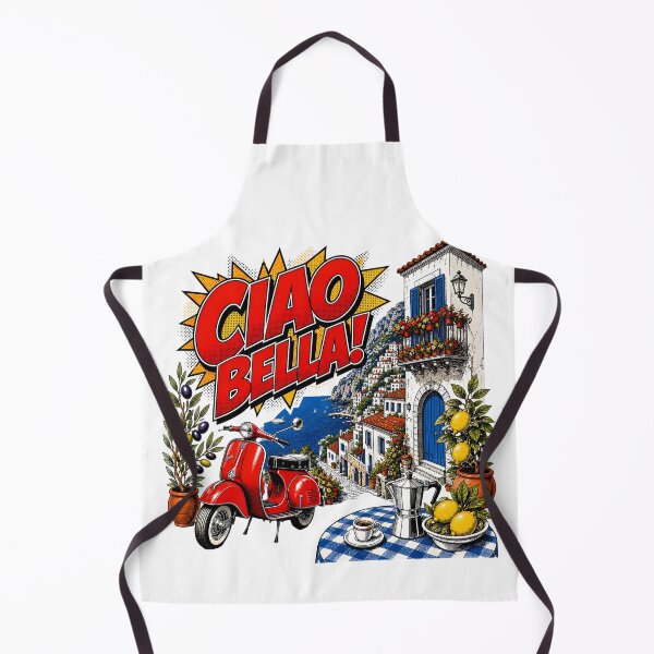 Item preview, Ciao Bella Italy Vintage Travel Art Amalfi Coast Italian Summer Vespa T-Shirt designed and sold by WearVerse440.