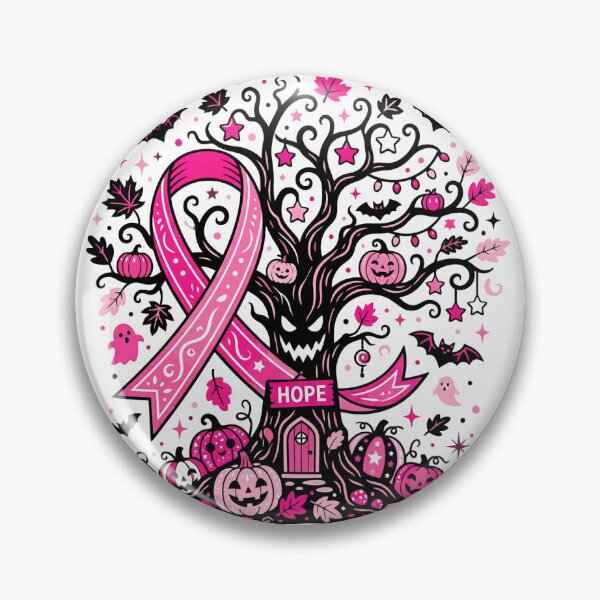 Item preview, Halloween breast cancer themed design.  designed and sold by TimesTwoAngela.