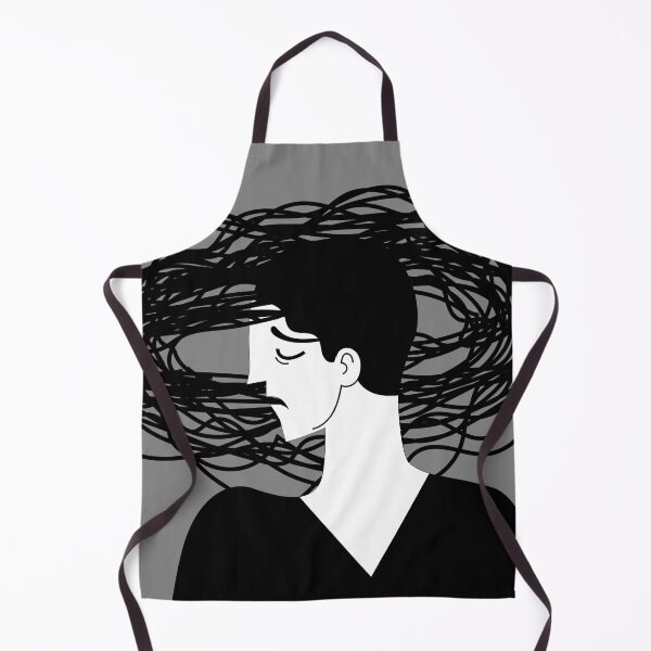 Item preview, man with a tangled web of thoughts surrounding his head designed and sold by matintheworld ( delcarmat ).