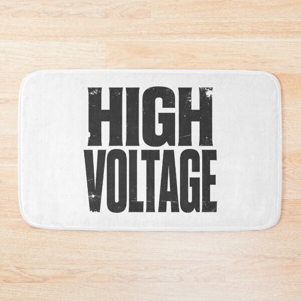 Item preview, HIGH VOLTAGE in Black Grungy Letters designed and sold by StudioDestruct.