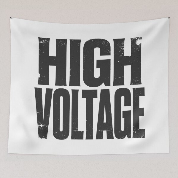 Item preview, HIGH VOLTAGE in Black Grungy Letters designed and sold by StudioDestruct.