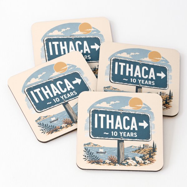 Item preview, Ithaca is 10 Years that way Vintage Greek Travel Souvenir designed and sold by CamaleonDesigns.