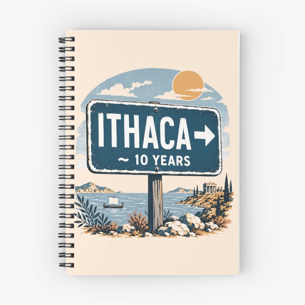 Item preview, Ithaca is 10 Years that way Vintage Greek Travel Souvenir designed and sold by CamaleonDesigns.