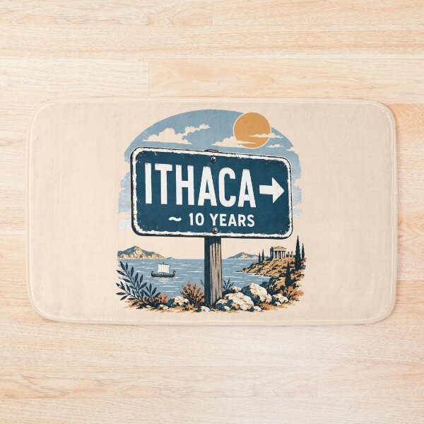 Item preview, Ithaca is 10 Years that way Vintage Greek Travel Souvenir designed and sold by CamaleonDesigns.