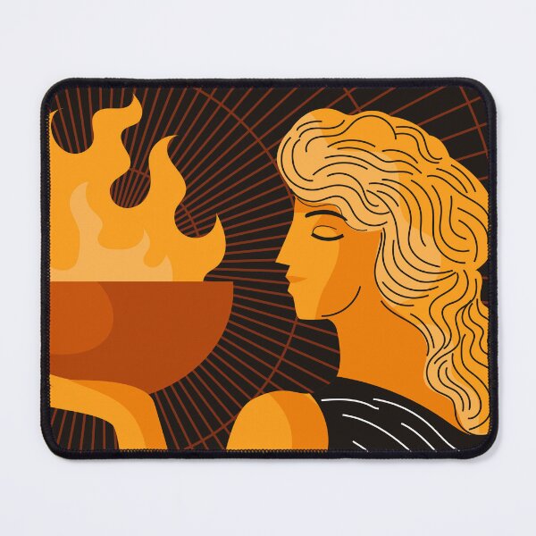 Item preview, greek goddess hestia holding the sacred hearth fire of the home designed and sold by matintheworld ( delcarmat ).