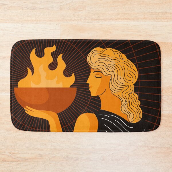 Item preview, greek goddess hestia holding the sacred hearth fire of the home designed and sold by matintheworld ( delcarmat ).